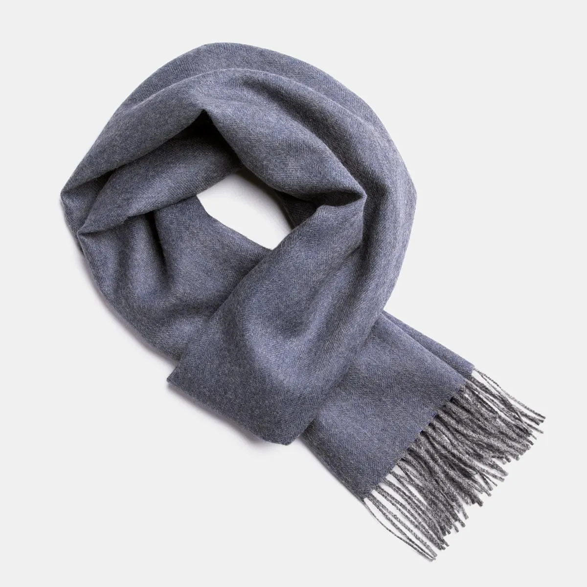 Herringbone Baby Alpaca Wool Scarf from Peru