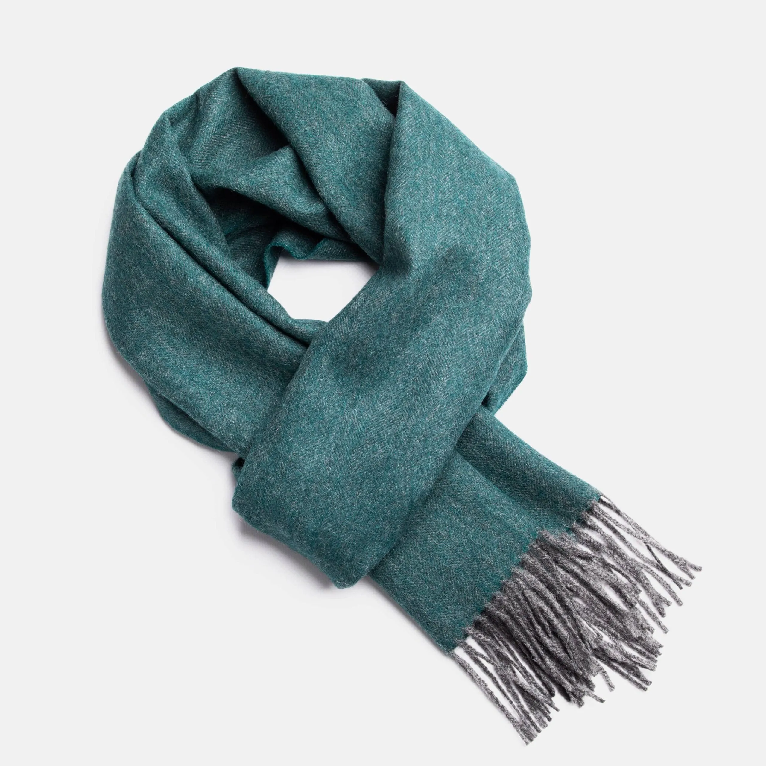 Herringbone Baby Alpaca Wool Scarf from Peru