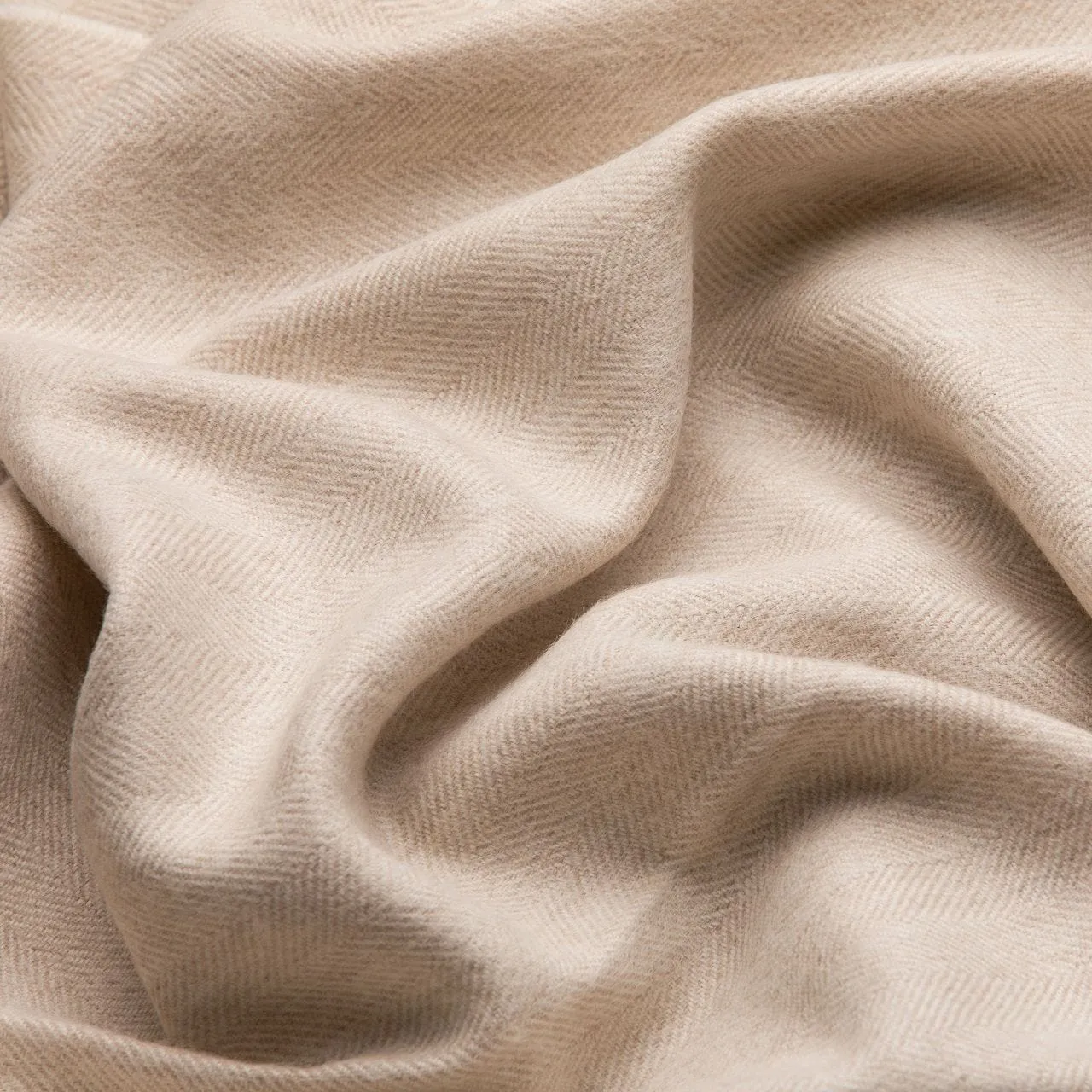 Herringbone Baby Alpaca Wool Scarf from Peru