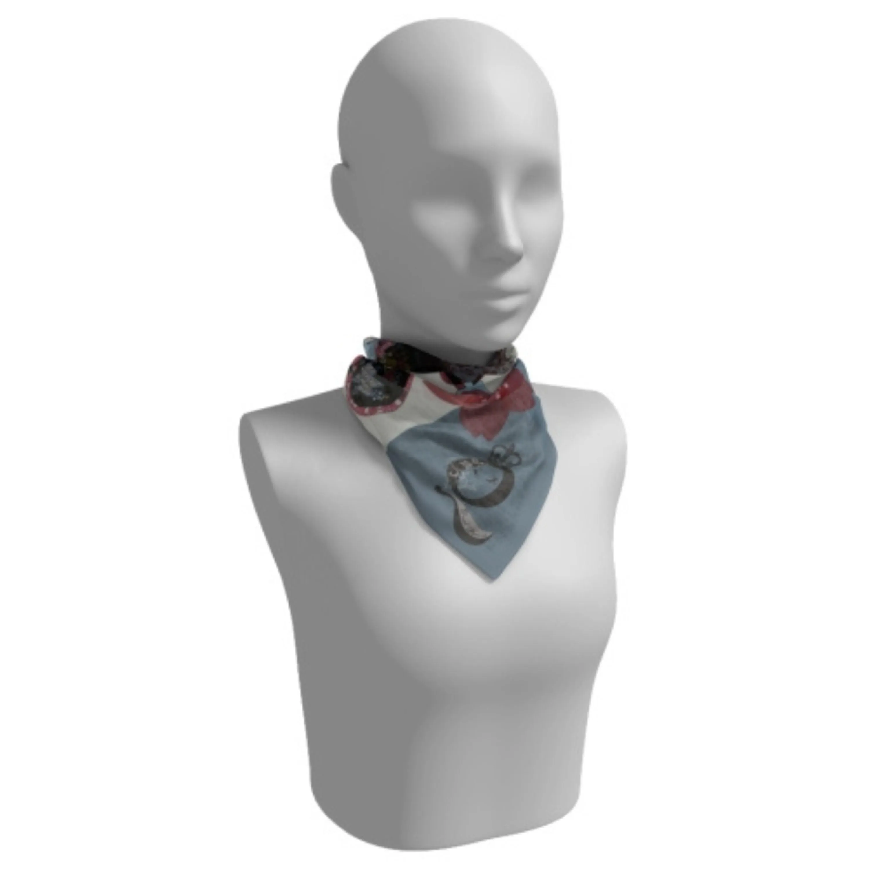 Hojo Masako Samurai Silk Square Scarf