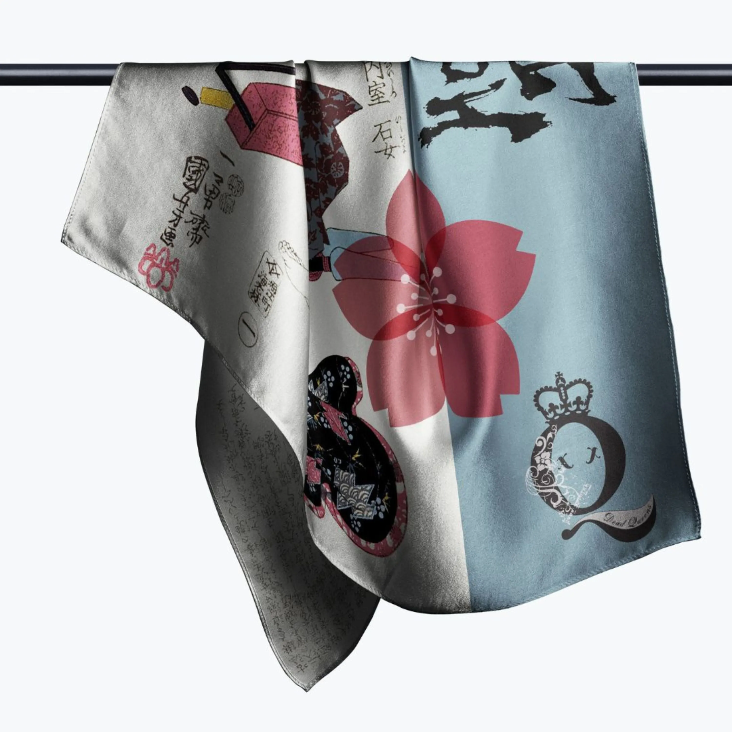 Hojo Masako Samurai Silk Square Scarf