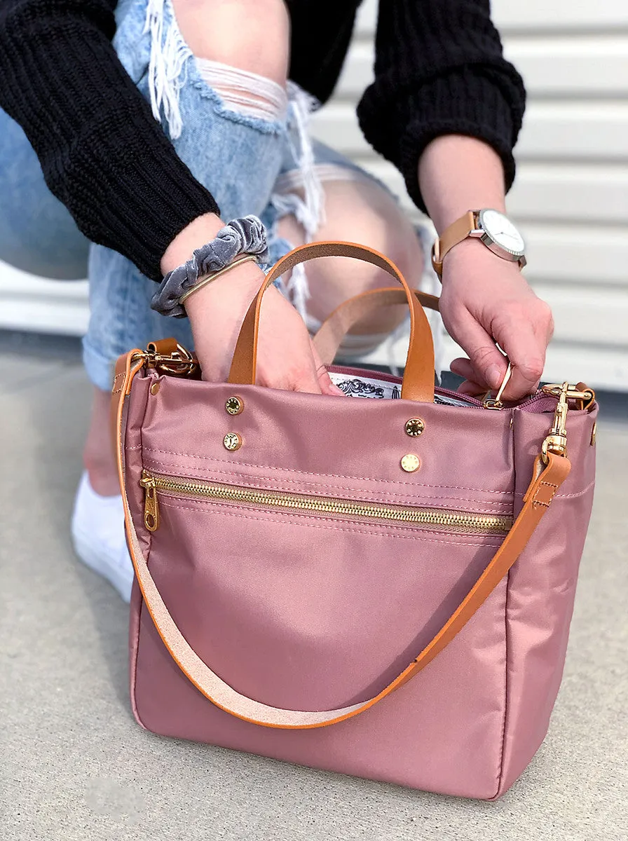Joey Nylon Tote - Mauve (Ships in 1-2 Weeks)