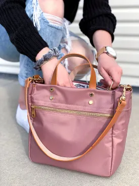 Joey Nylon Tote - Mauve (Ships in 1-2 Weeks)