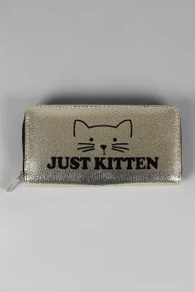 Just Kitten Metallic Wallet