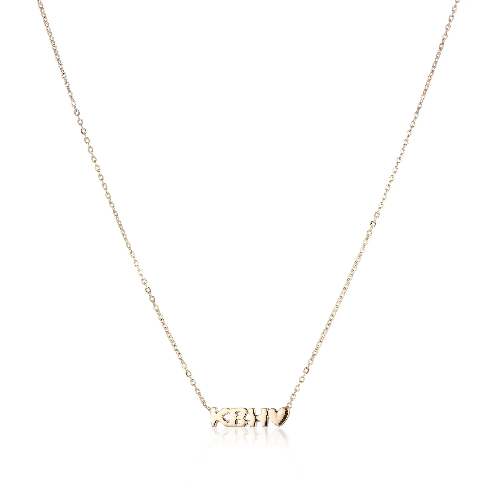 KØBENHAVN, Letters Necklace, Golden