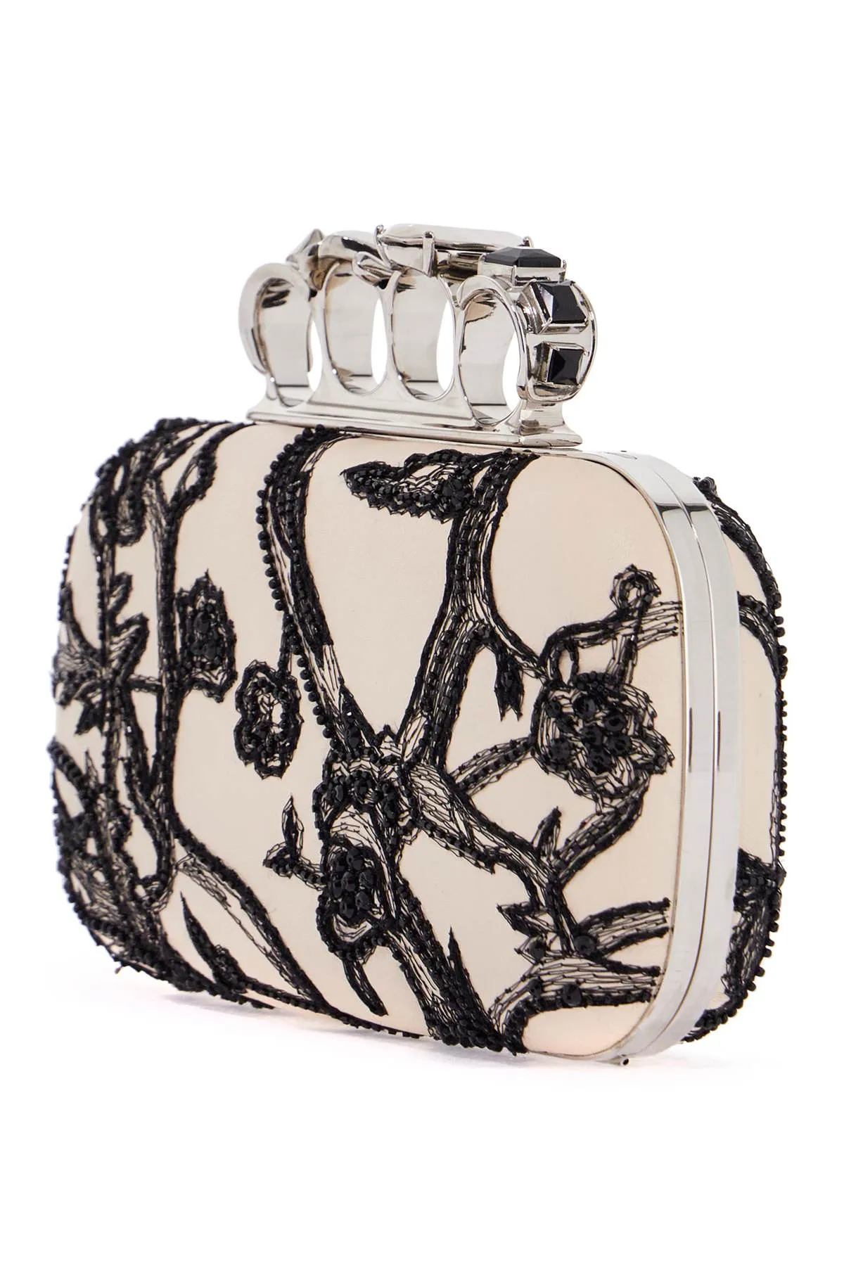 Knot Detail Leather Clutch Bag