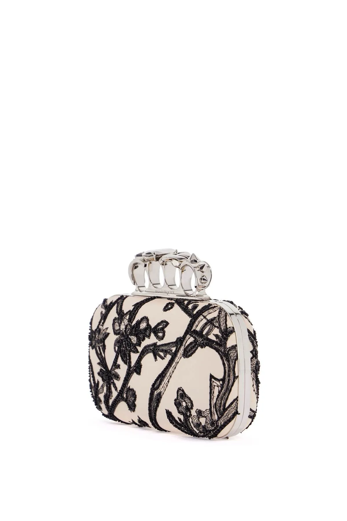 Knot Detail Leather Clutch Bag