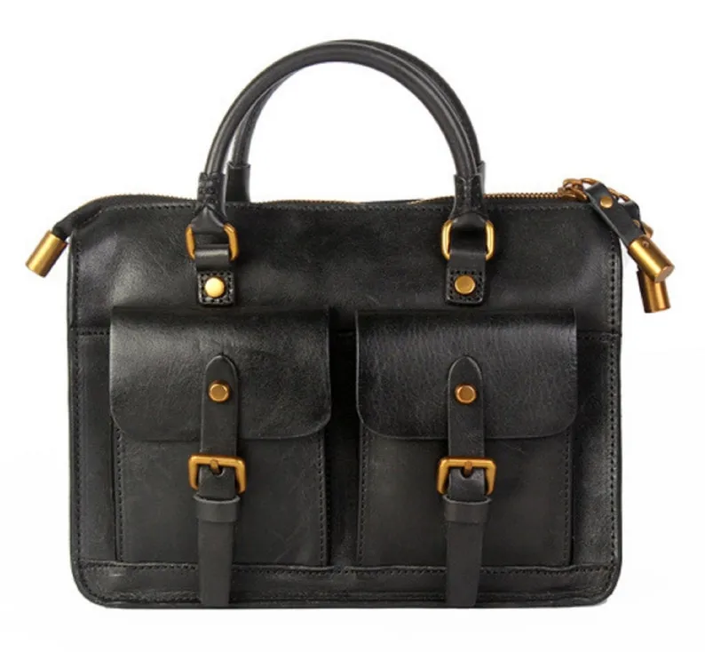 Leather Buttons Crossbody Bag