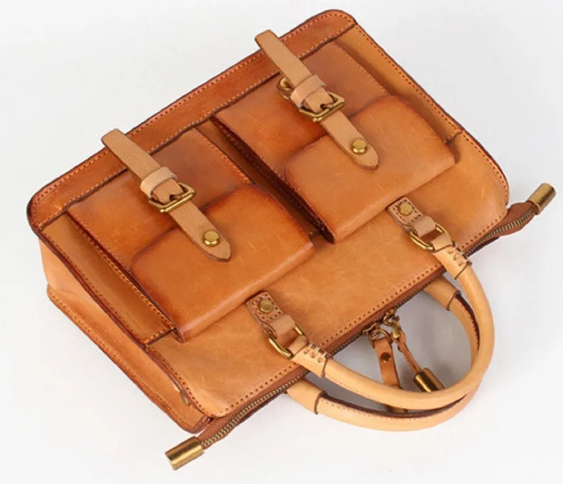 Leather Buttons Crossbody Bag