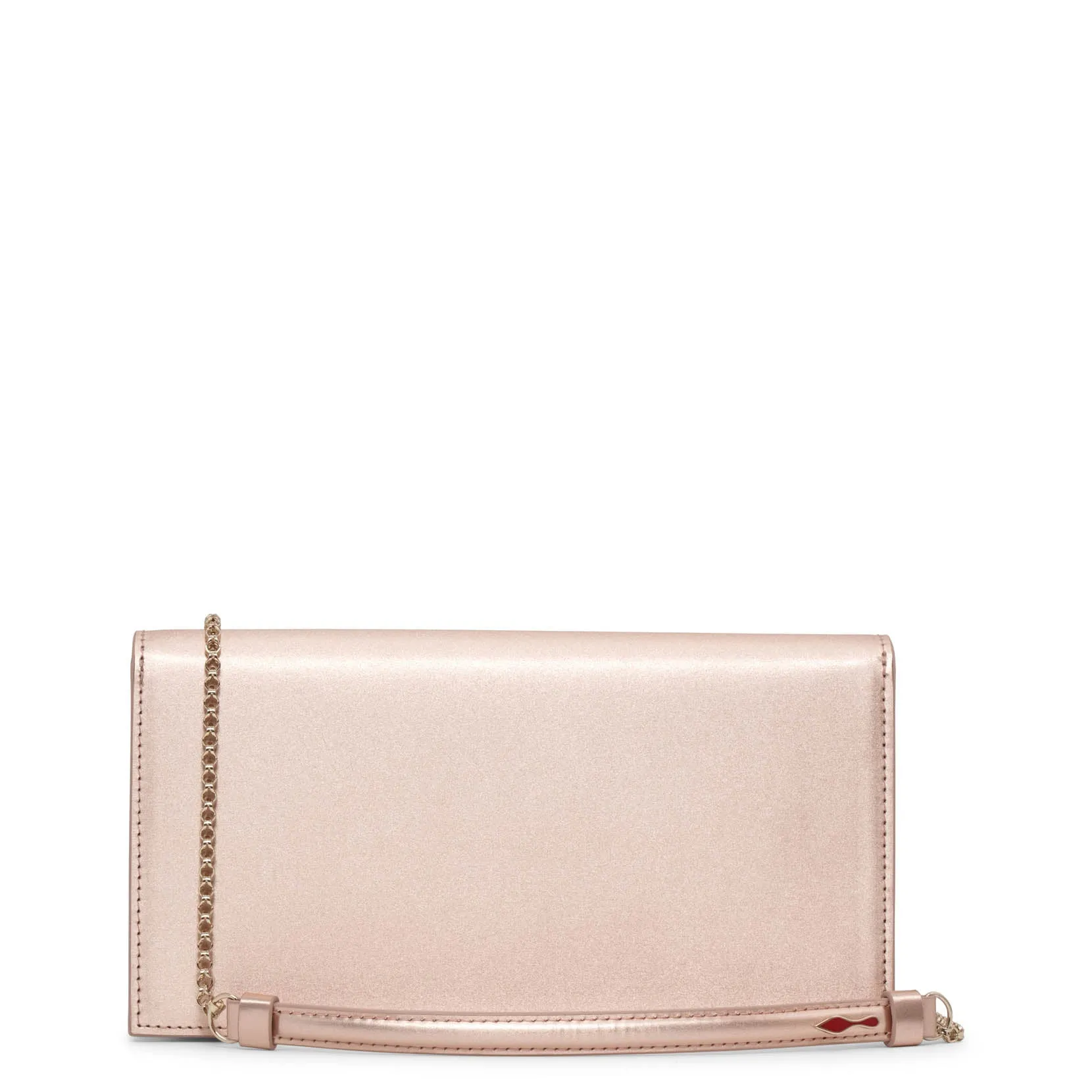Loubi54 light pink satin clutch