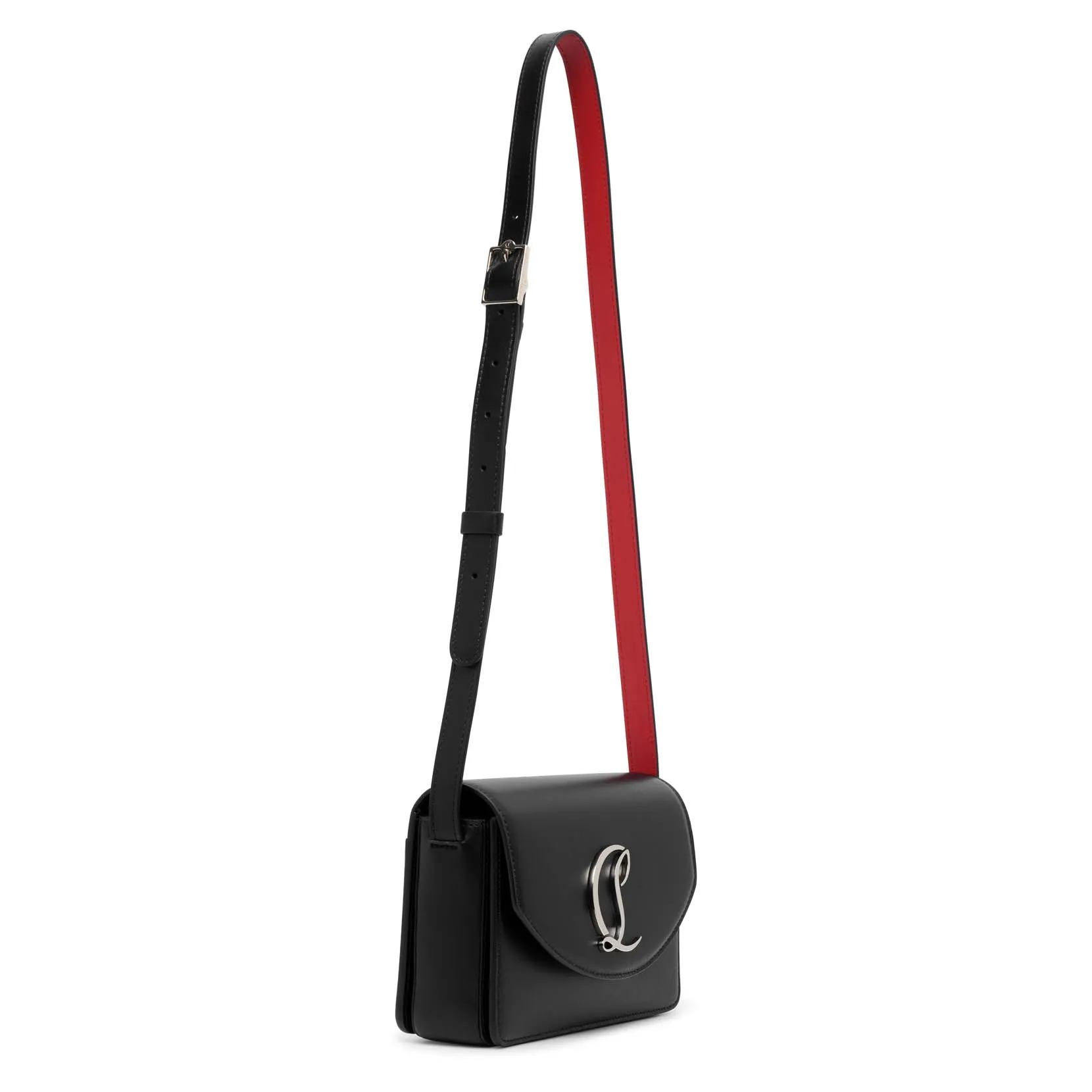 Loubi54 small black leather crossbody bag