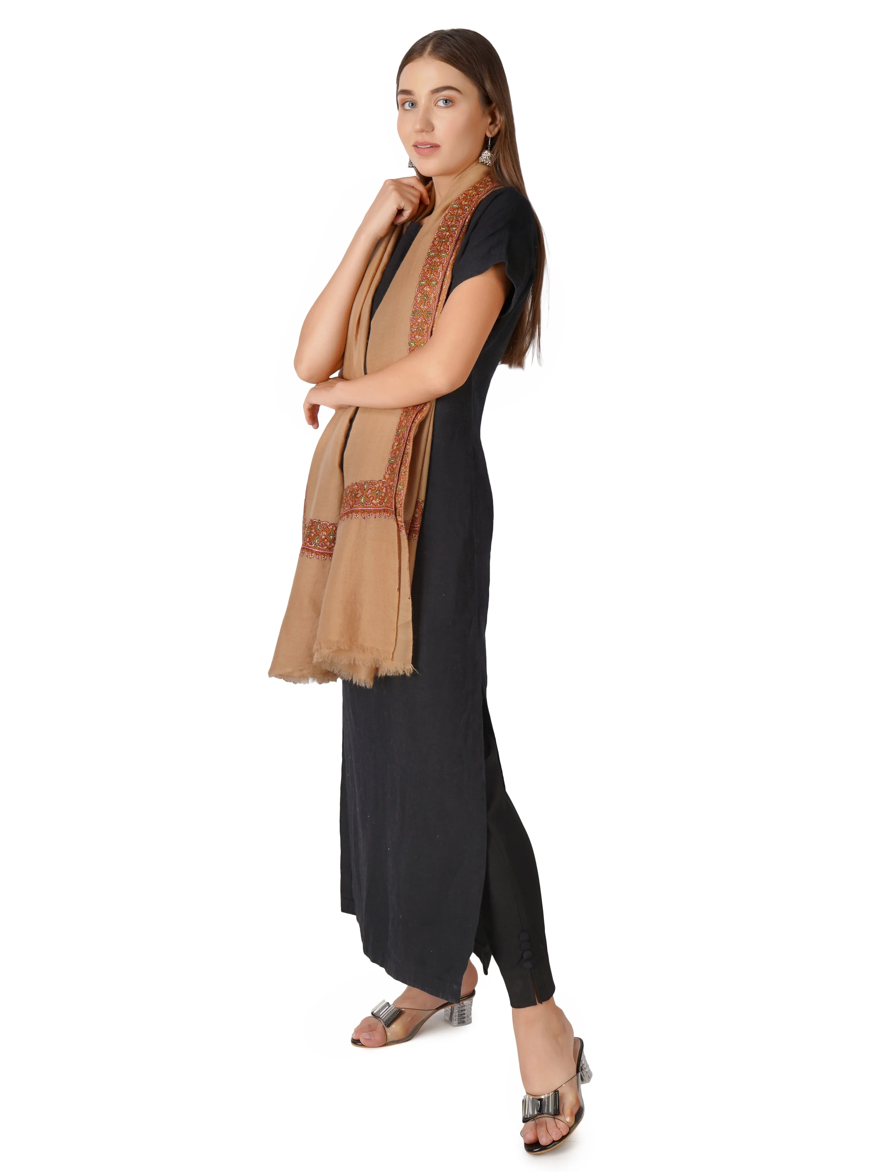 Luxury Pashmina Shawl: Handcrafted Elegance and Comfort - Natural Toosh