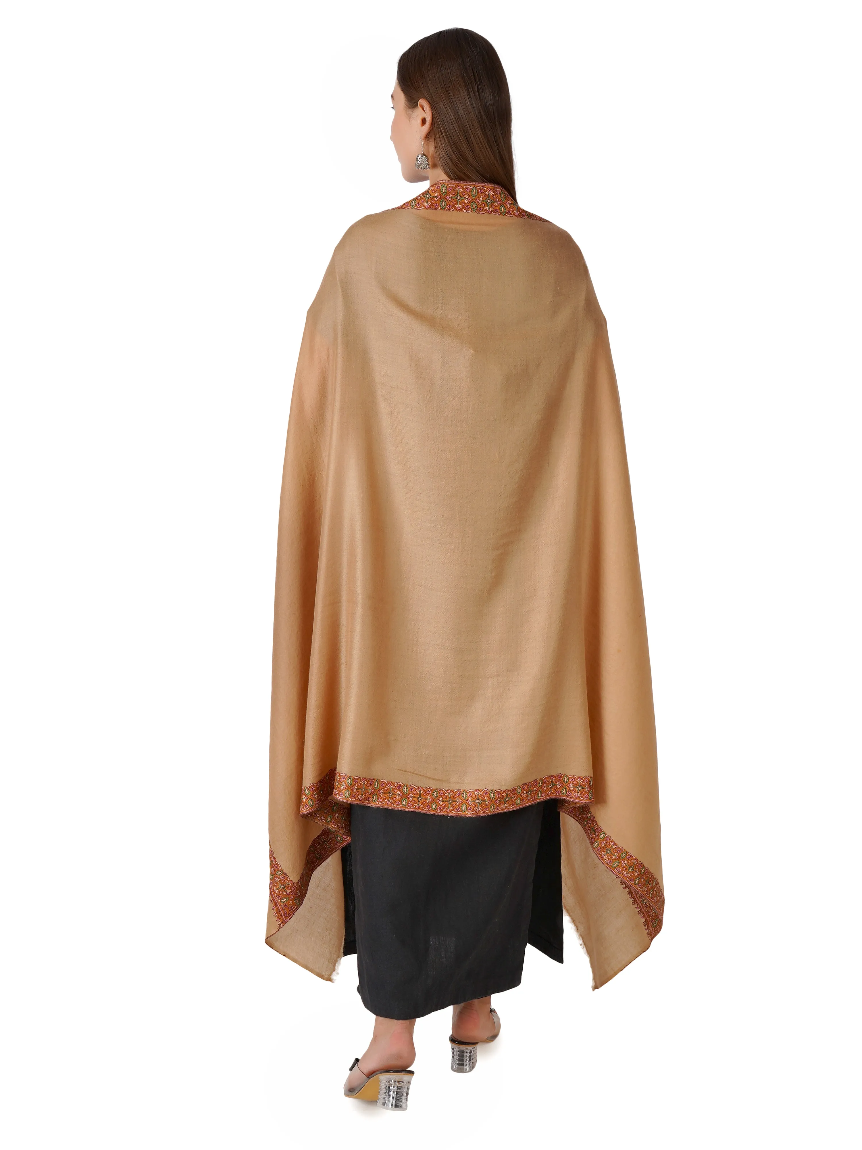 Luxury Pashmina Shawl: Handcrafted Elegance and Comfort - Natural Toosh