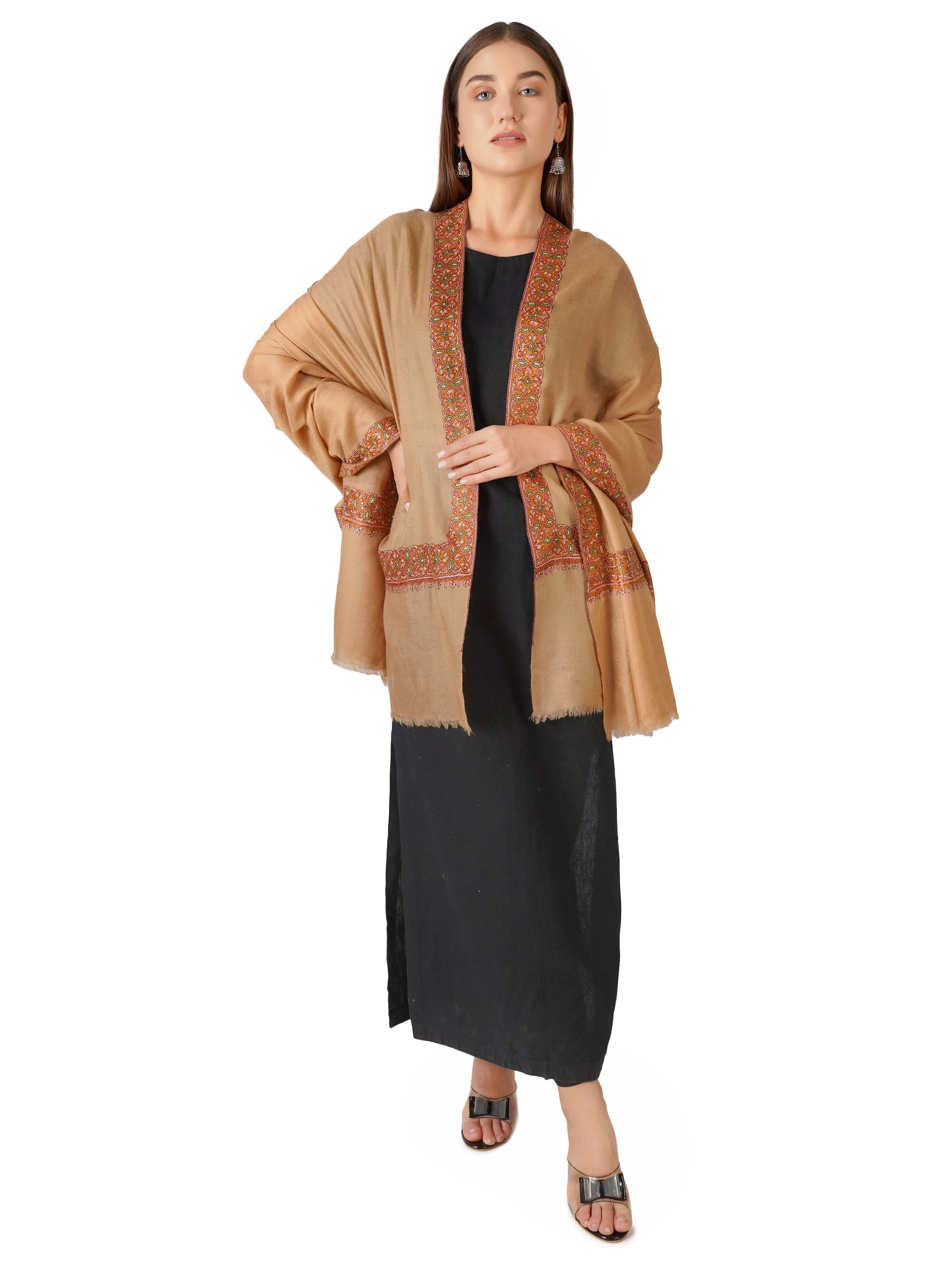 Luxury Pashmina Shawl: Handcrafted Elegance and Comfort - Natural Toosh