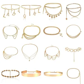 Luxury Women Chain Belts Waistbands All-match Waist Gold Silver