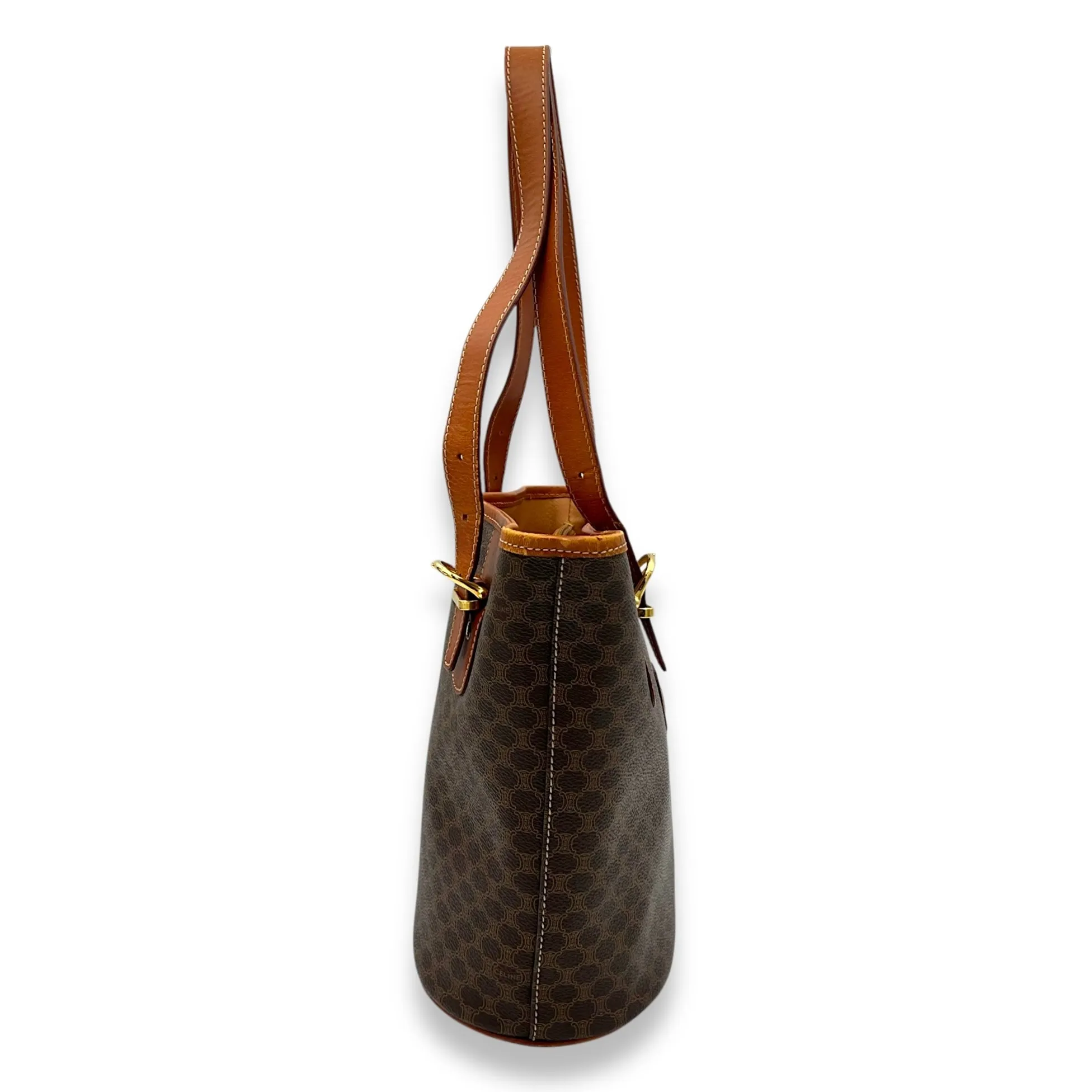 Macadam Tote Bag Beige in Coated Canvas, Gold hardware