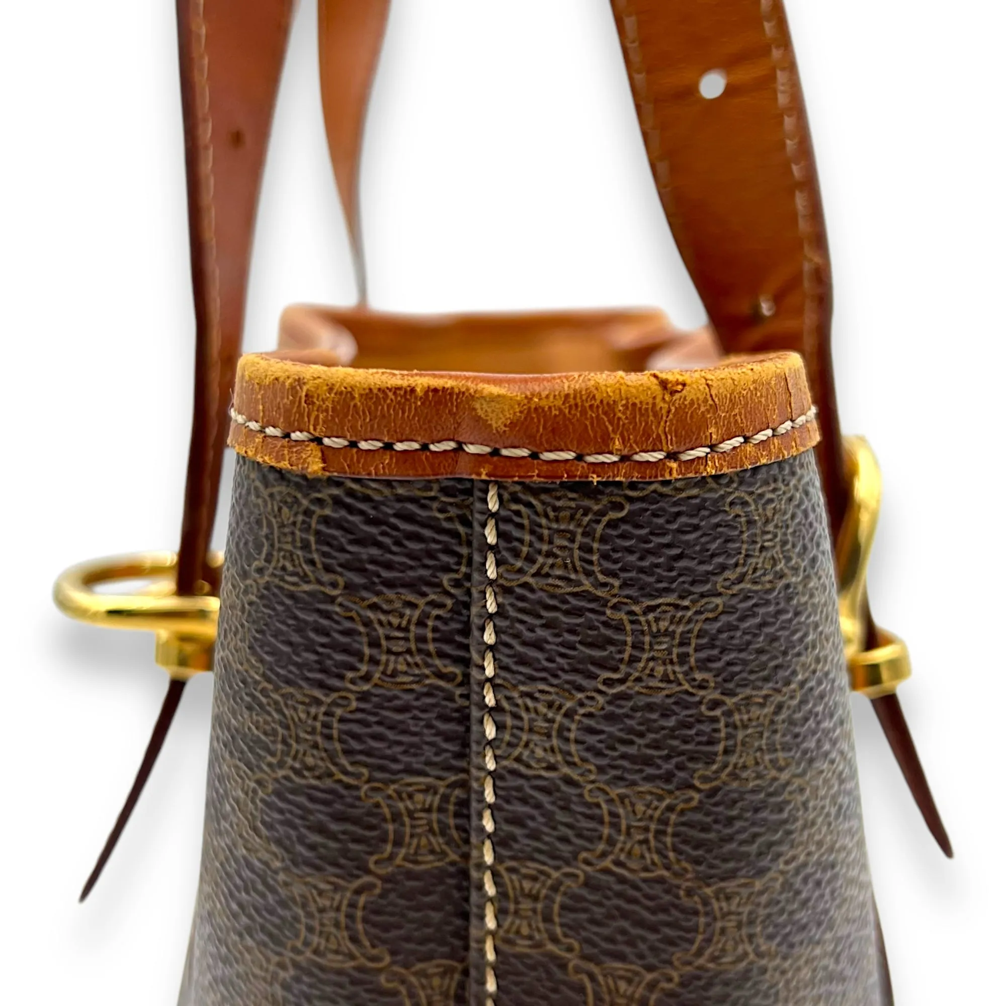 Macadam Tote Bag Beige in Coated Canvas, Gold hardware