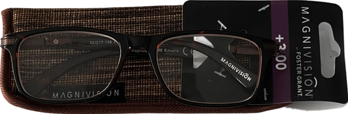 magnivision Edward Lenses Reading Glasses  3 Brown