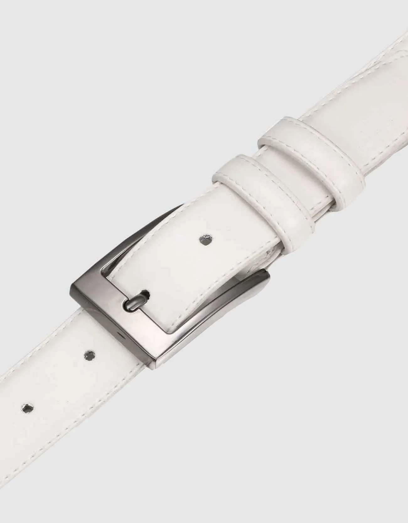 Men's Dual Ring Leather Classic Prong Belt