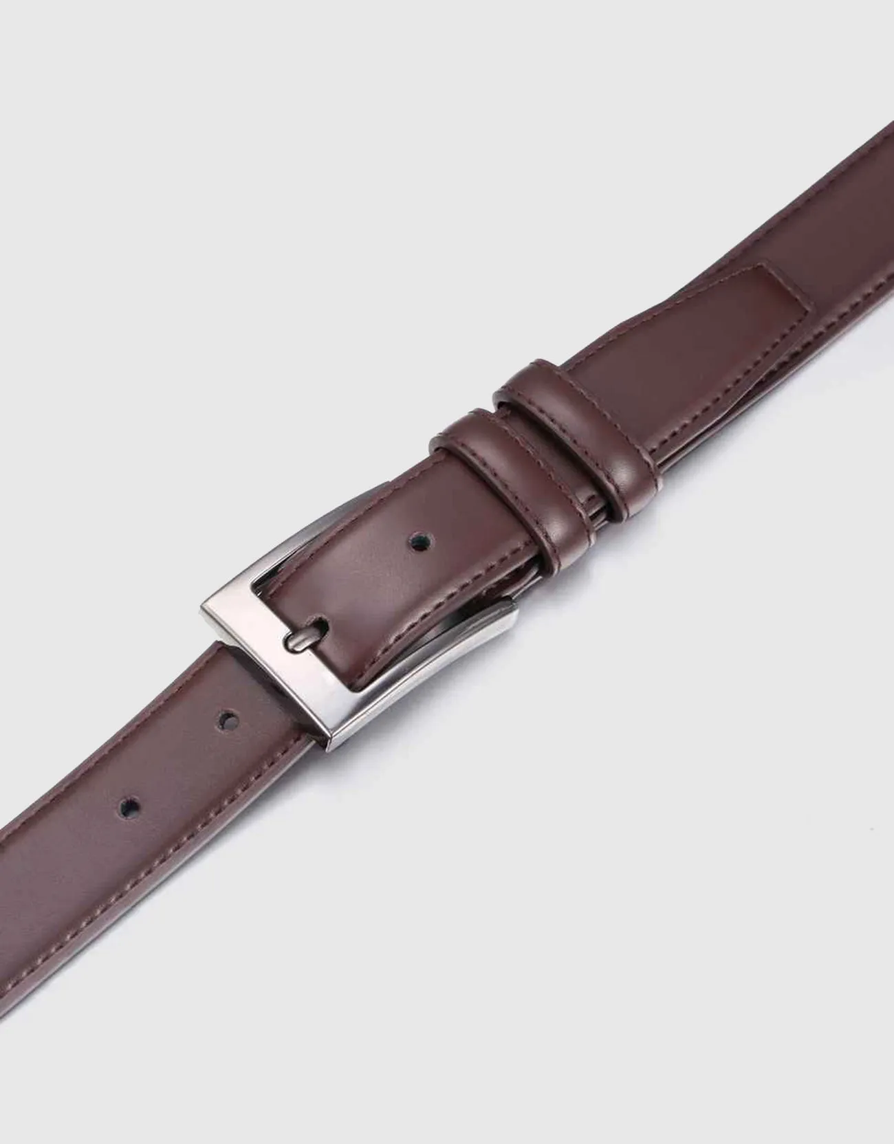 Men's Dual Ring Leather Classic Prong Belt