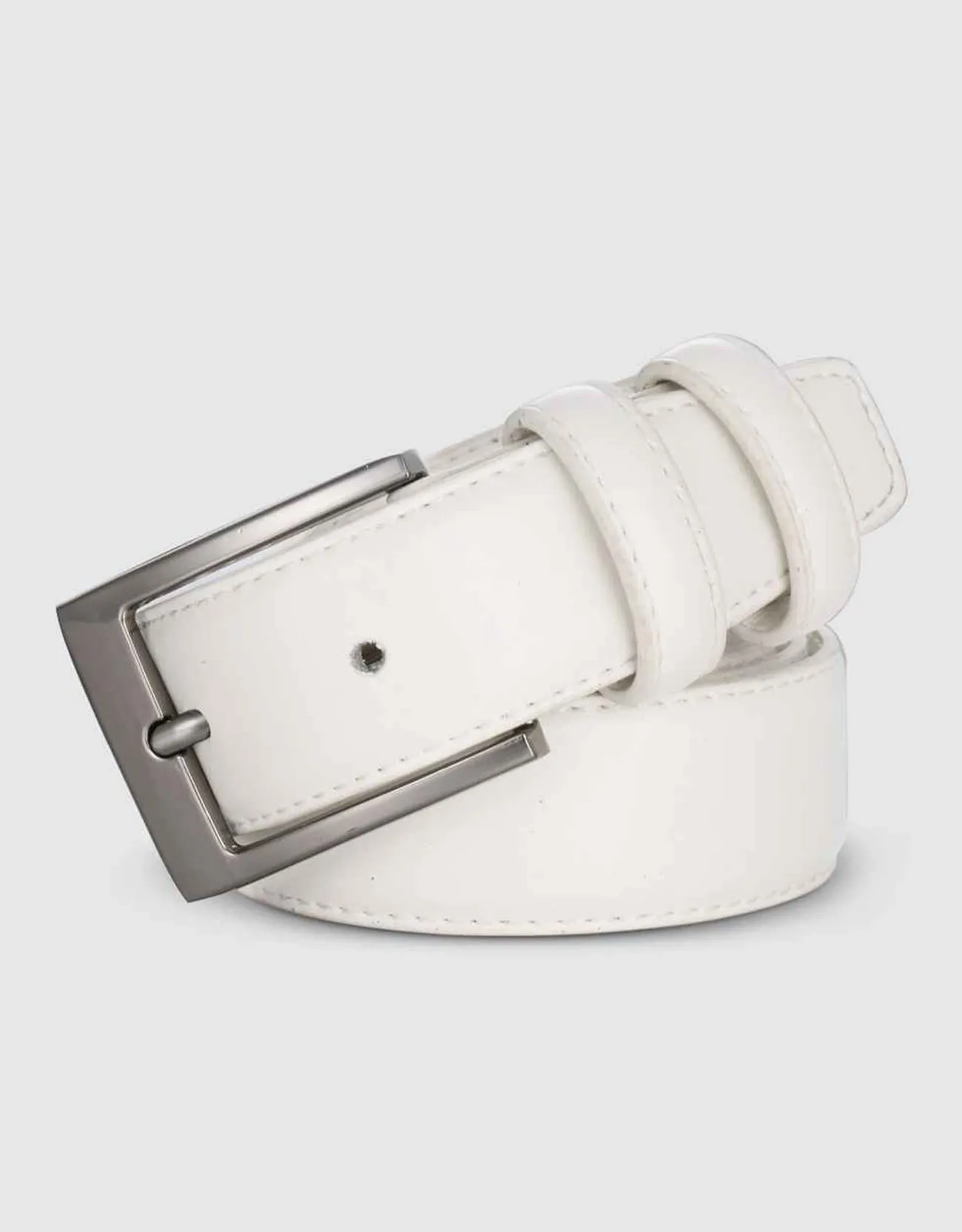 Men's Dual Ring Leather Classic Prong Belt