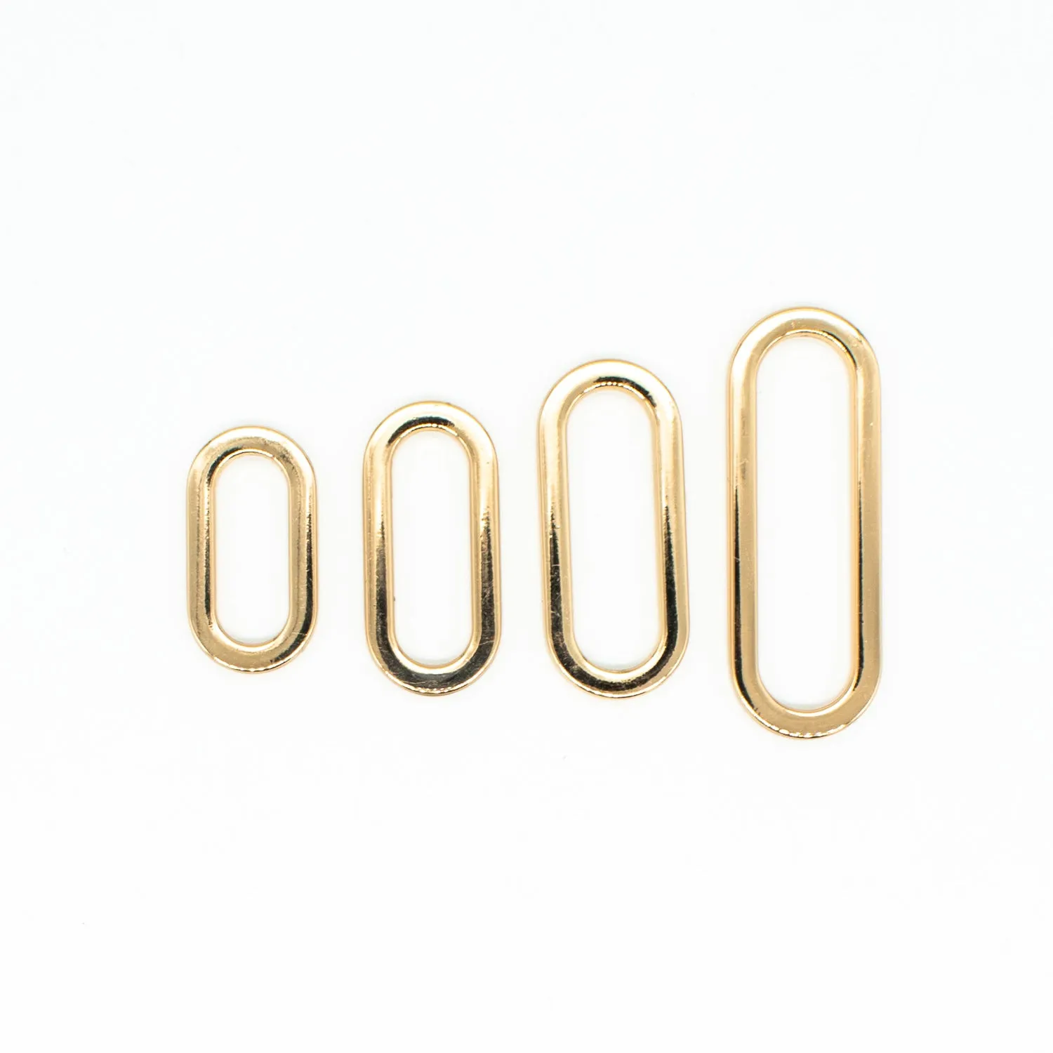 Metal Oval Ring Buckles Gold