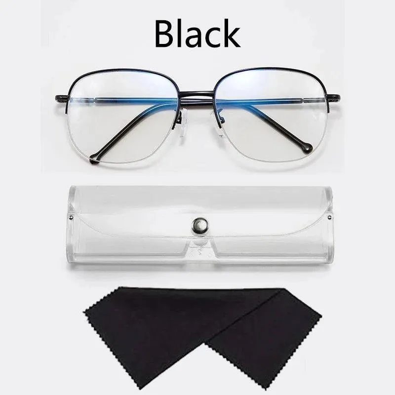 Metal Progressive Anti Blue Ray UV Protect Multifocal Reading Glasses