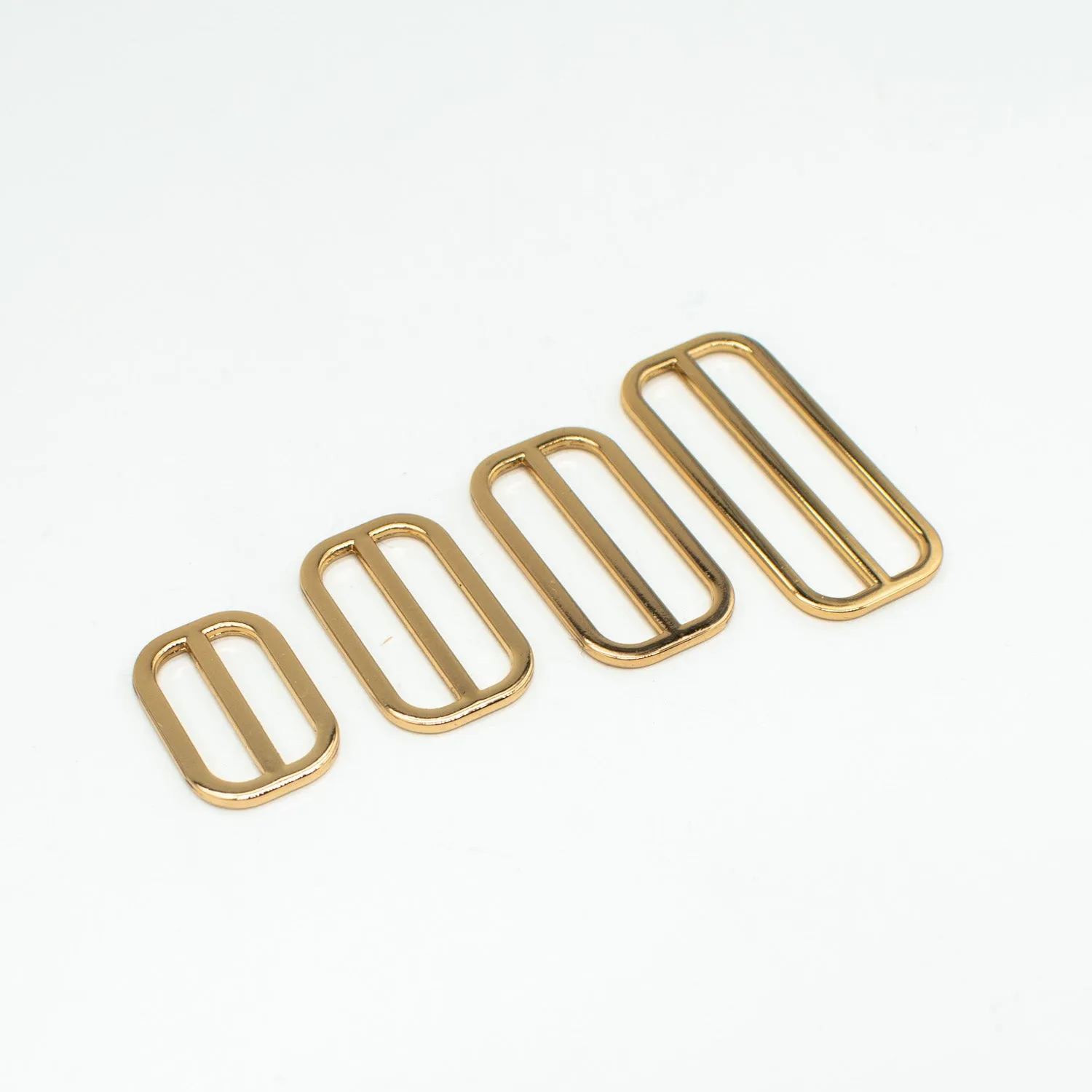 Metal Strap Bag Slider Ring Buckles Gold