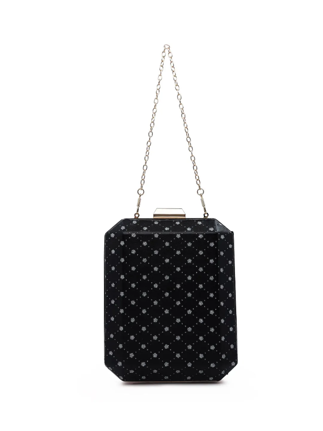 Metallic Cut Out Clutch Bag