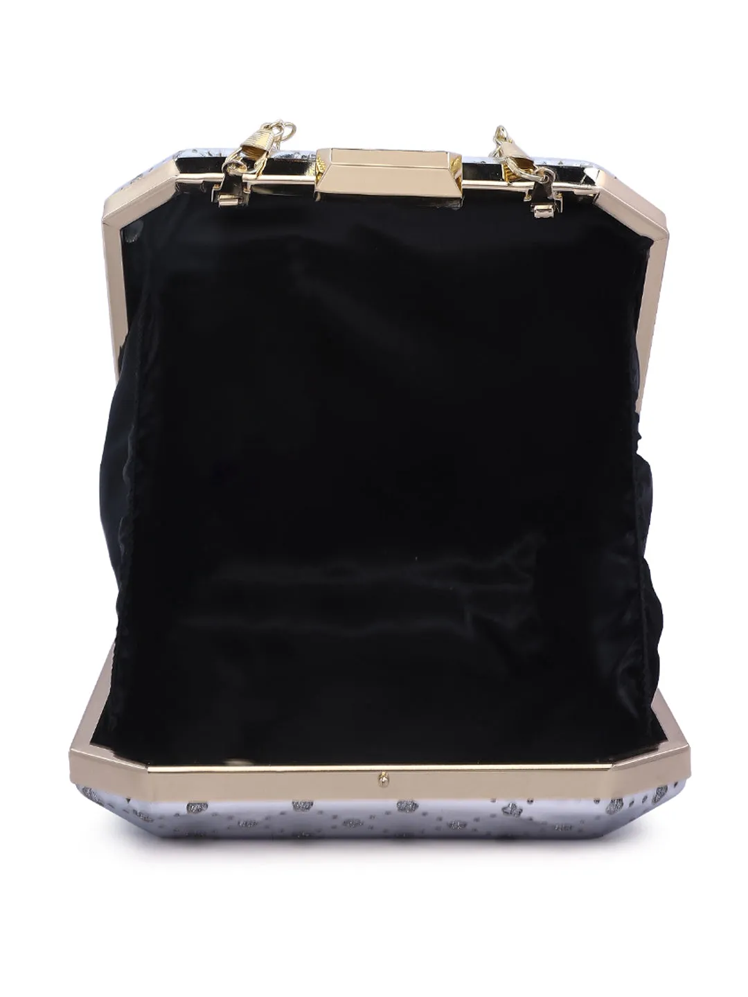 Metallic Cut Out Clutch Bag