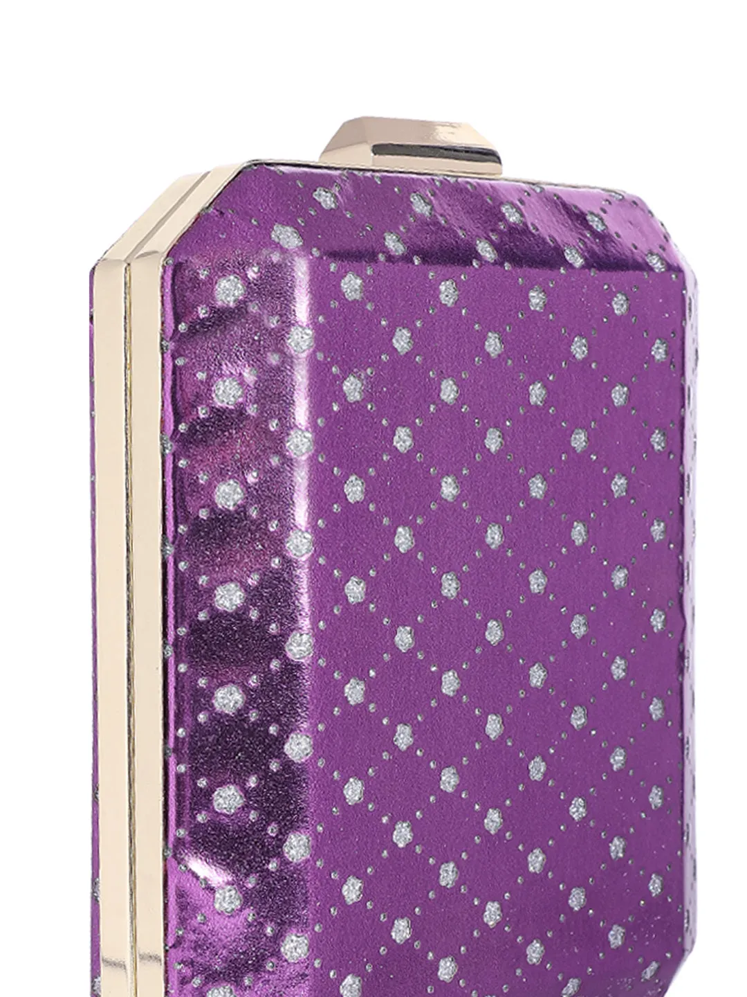 Metallic Cut Out Clutch Bag