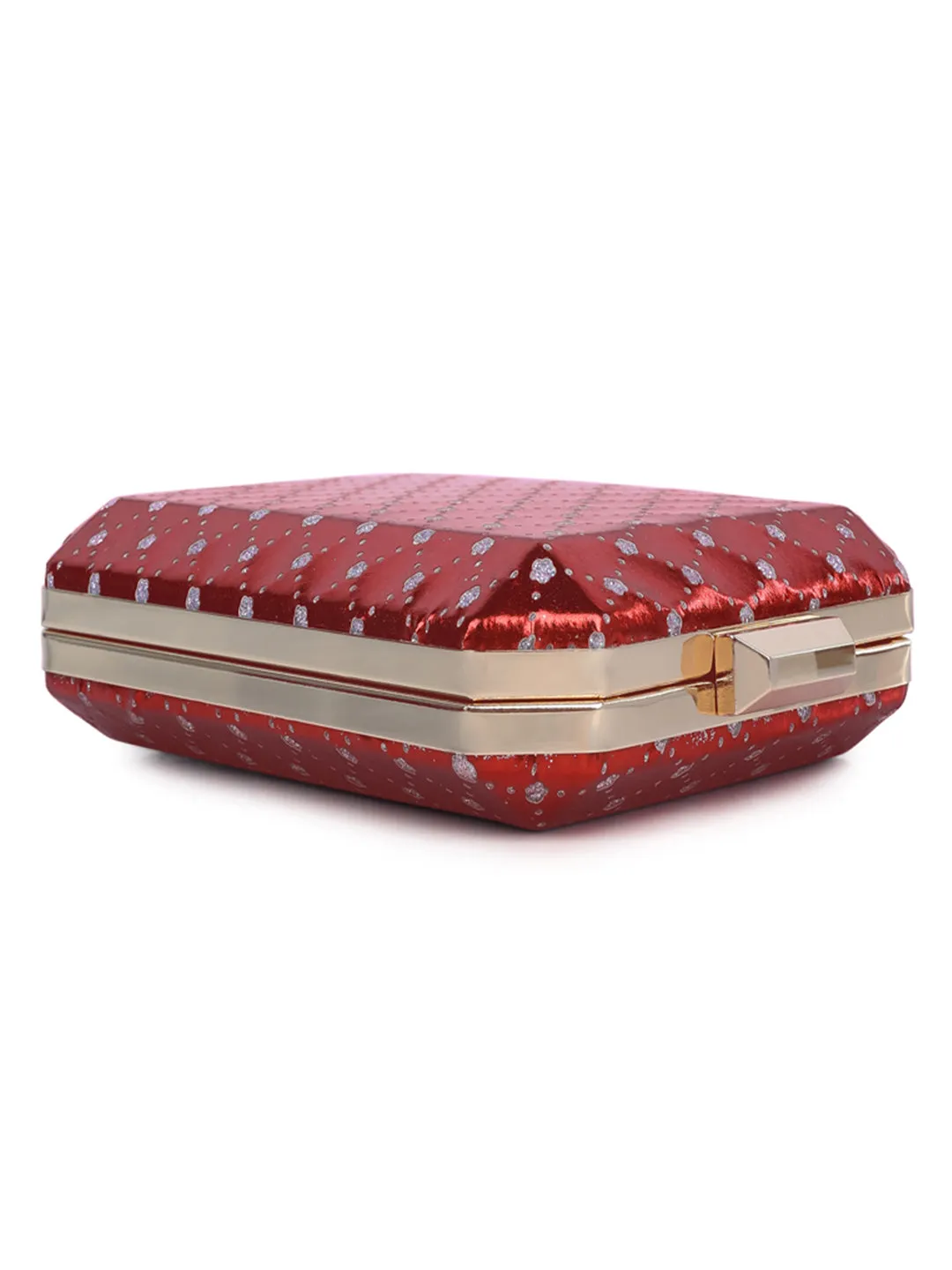 Metallic Cut Out Clutch Bag