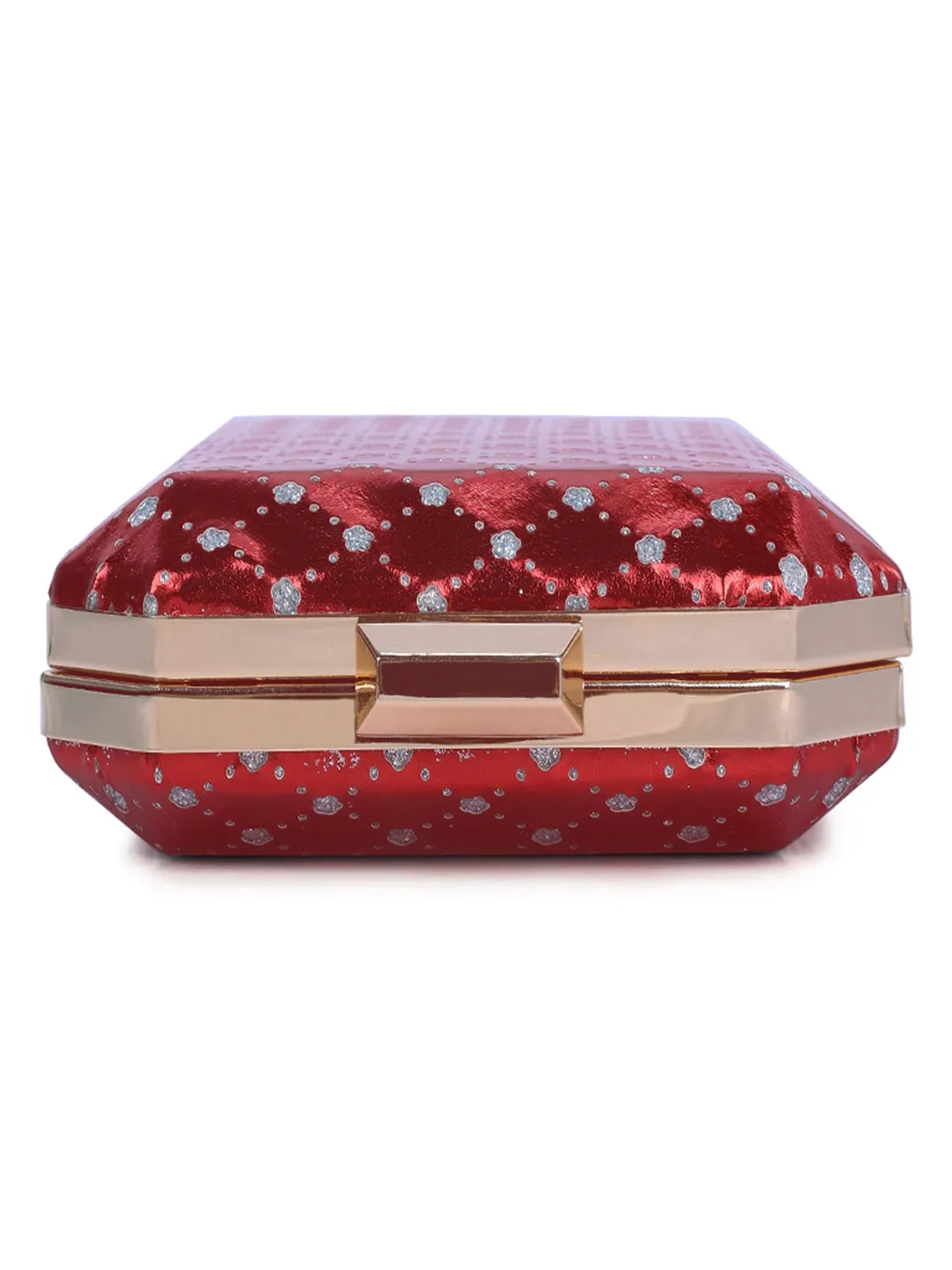 Metallic Cut Out Clutch Bag