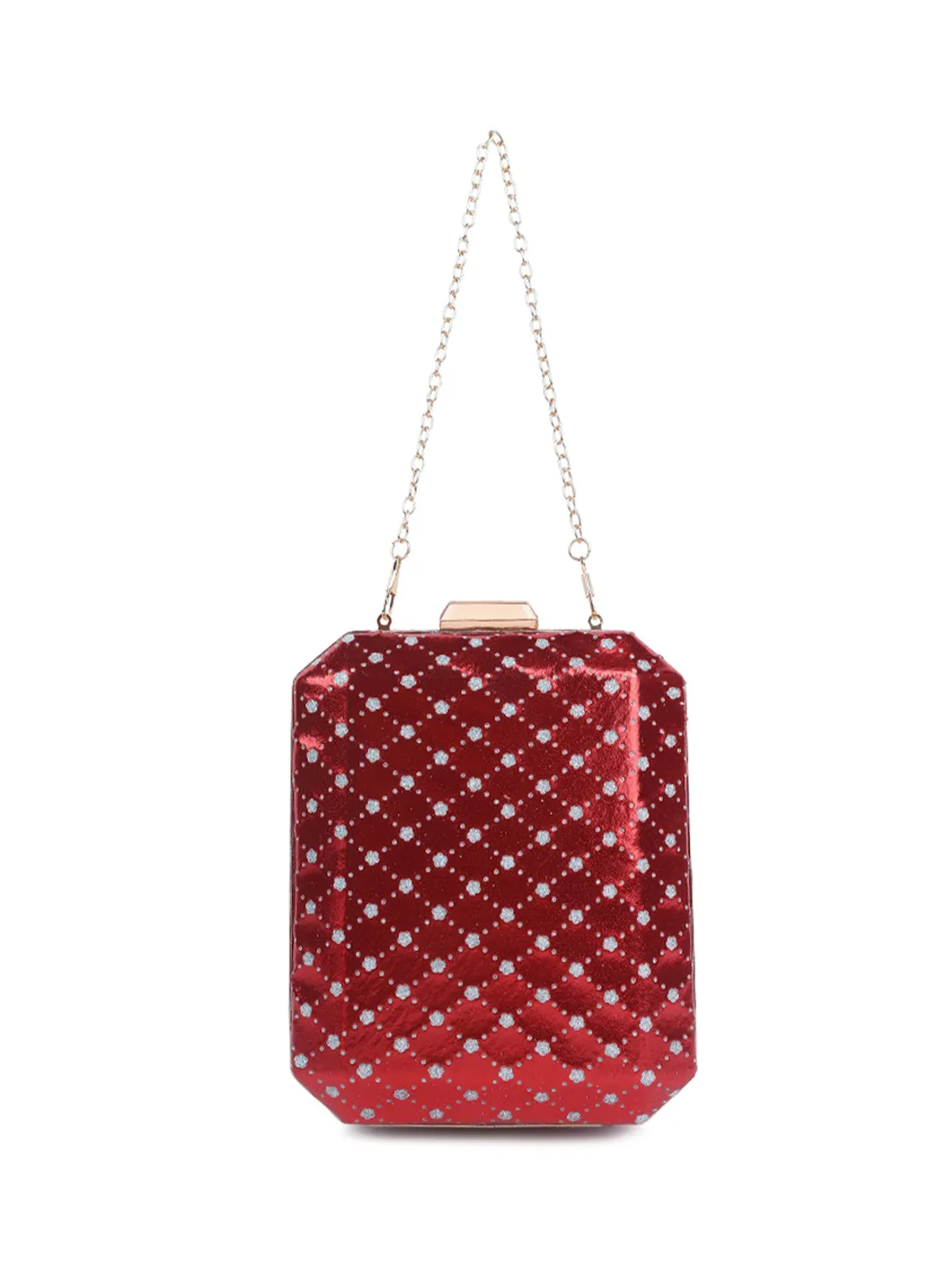 Metallic Cut Out Clutch Bag
