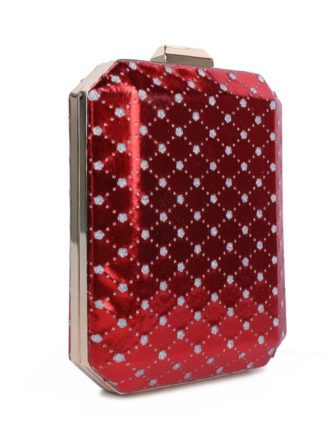 Metallic Cut Out Clutch Bag