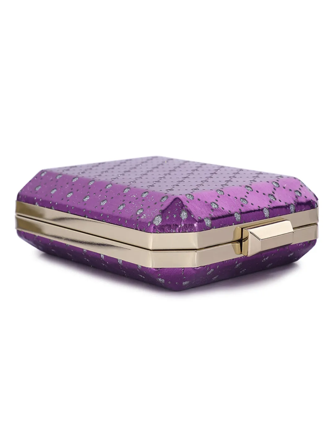 Metallic Cut Out Clutch Bag