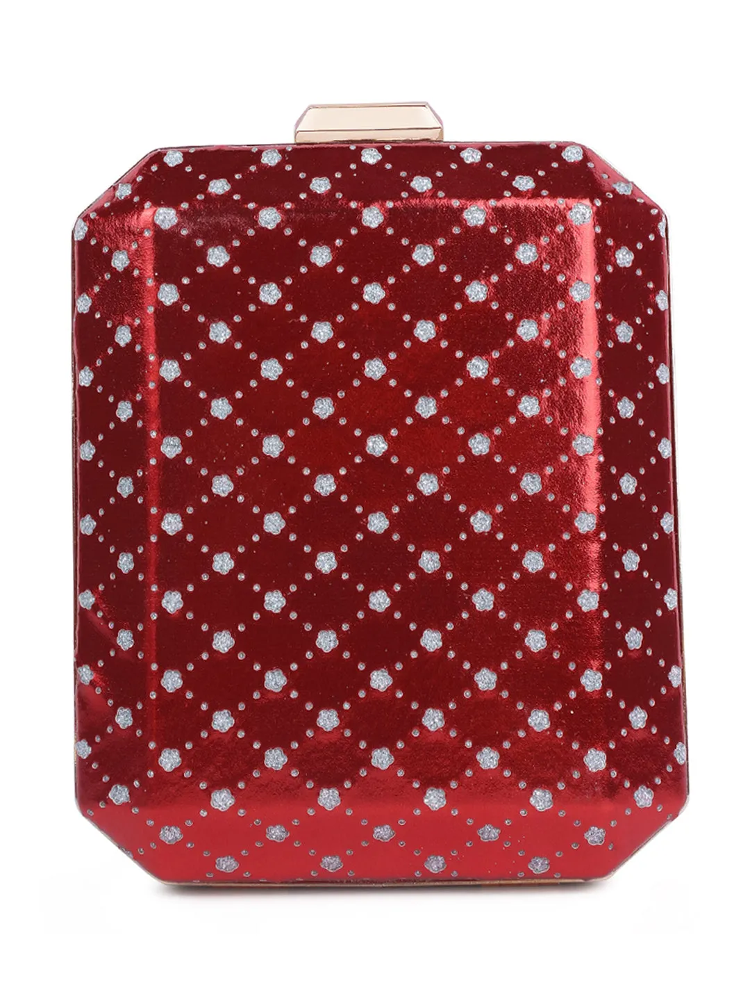 Metallic Cut Out Clutch Bag