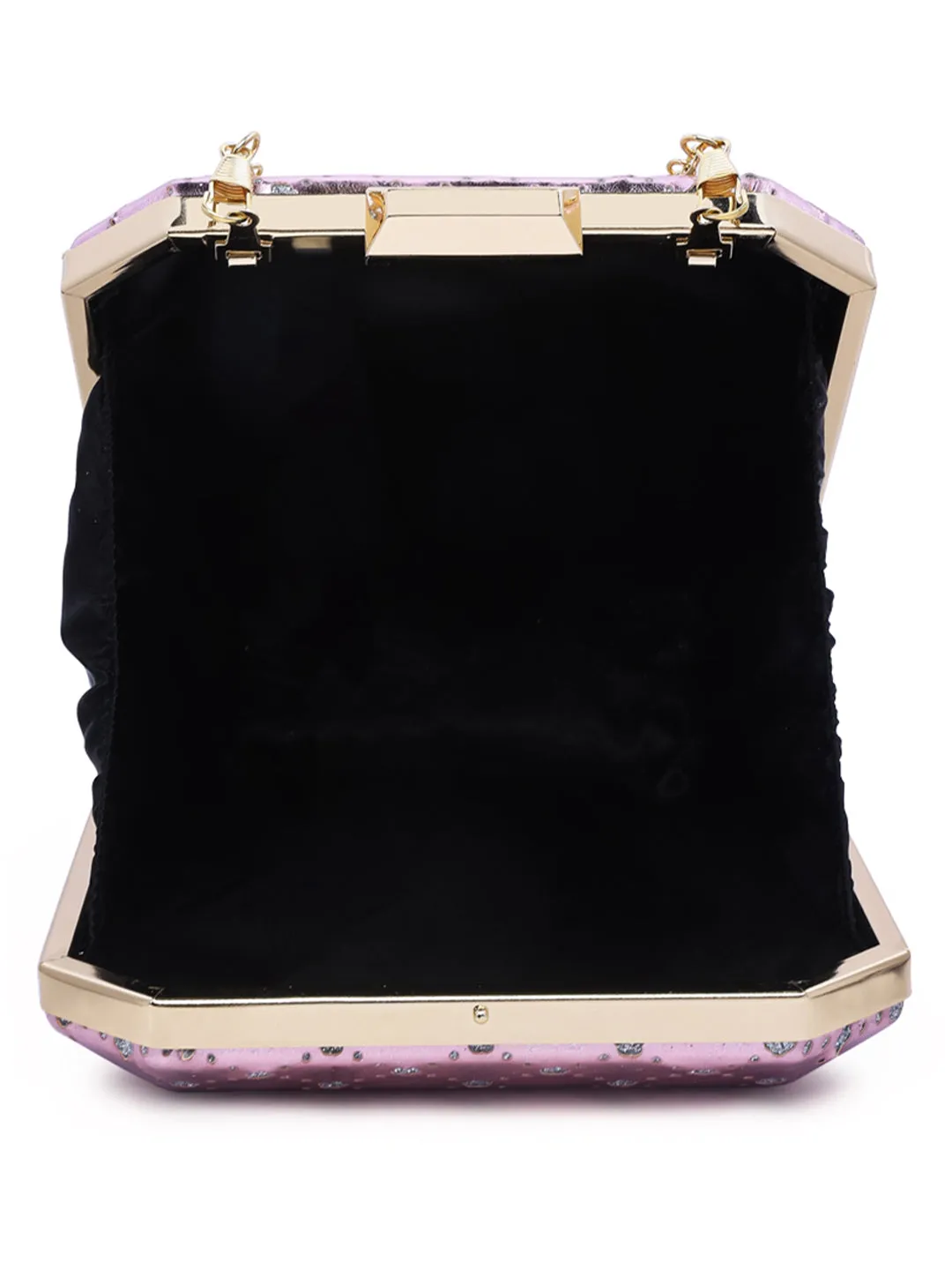 Metallic Cut Out Clutch Bag