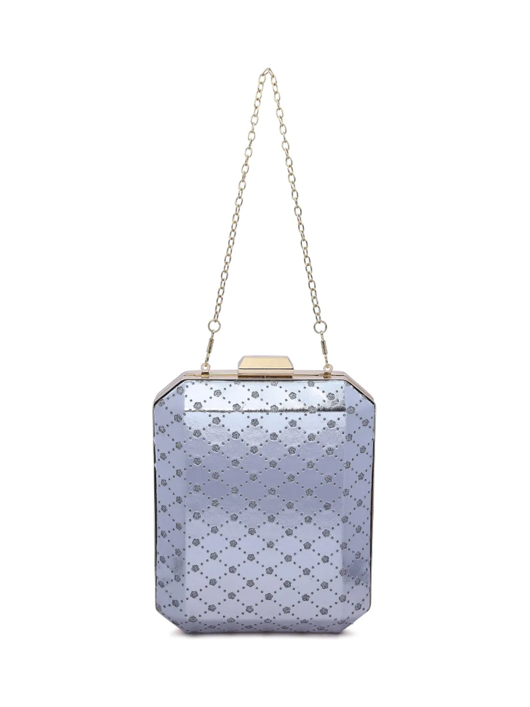 Metallic Cut Out Clutch Bag