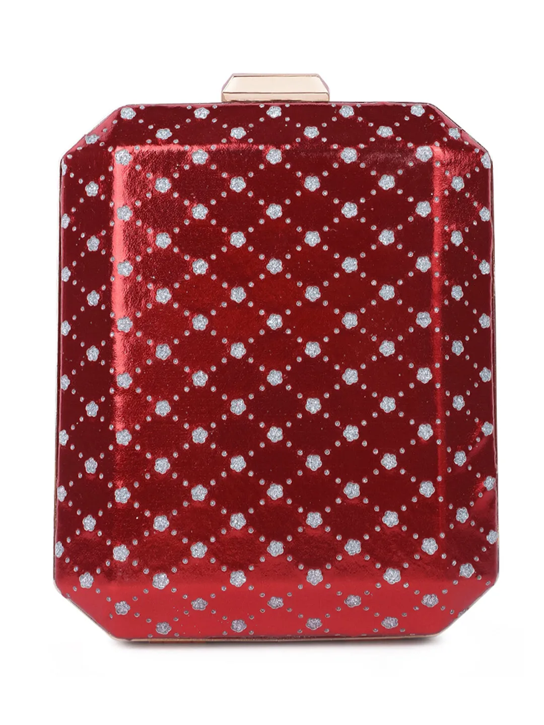 Metallic Cut Out Clutch Bag