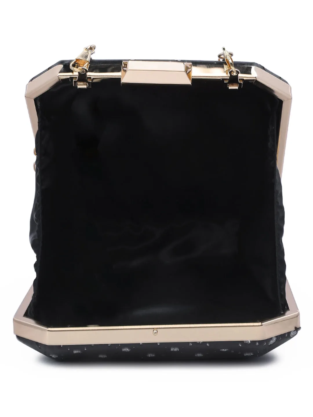 Metallic Cut Out Clutch Bag