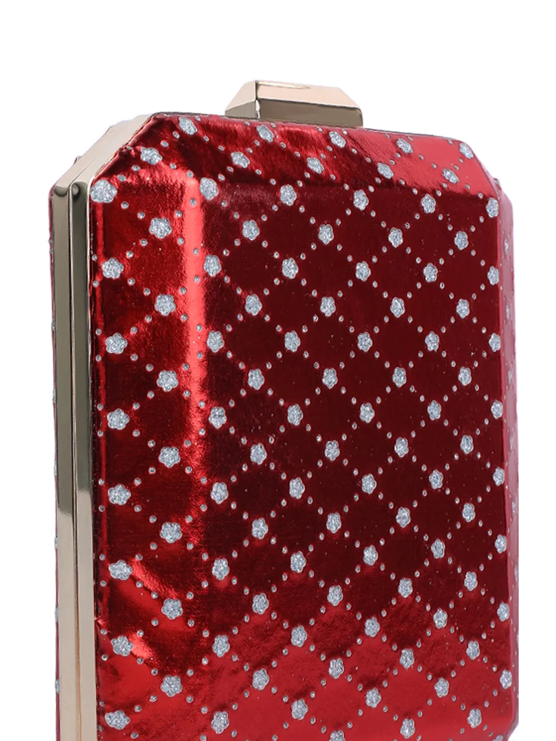 Metallic Cut Out Clutch Bag