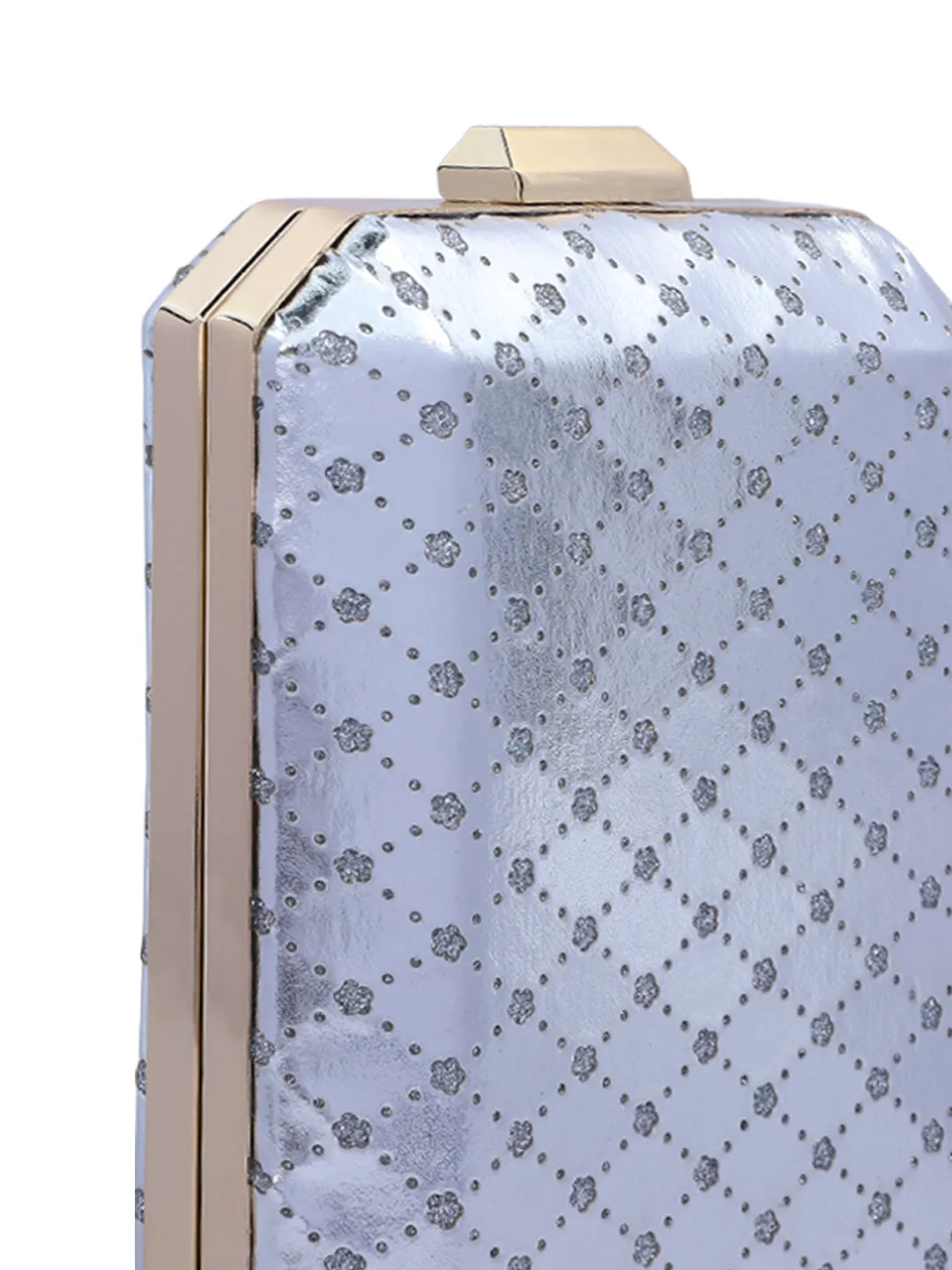 Metallic Cut Out Clutch Bag