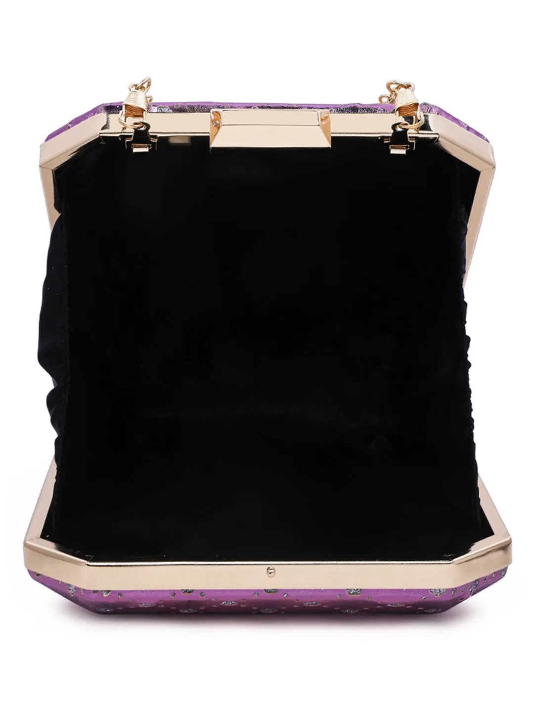 Metallic Cut Out Clutch Bag