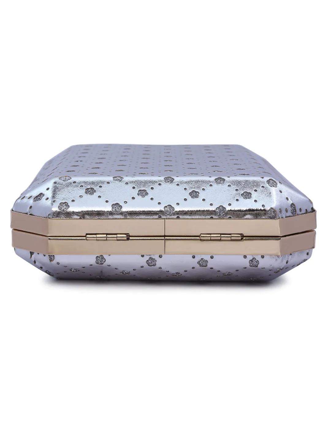 Metallic Cut Out Clutch Bag