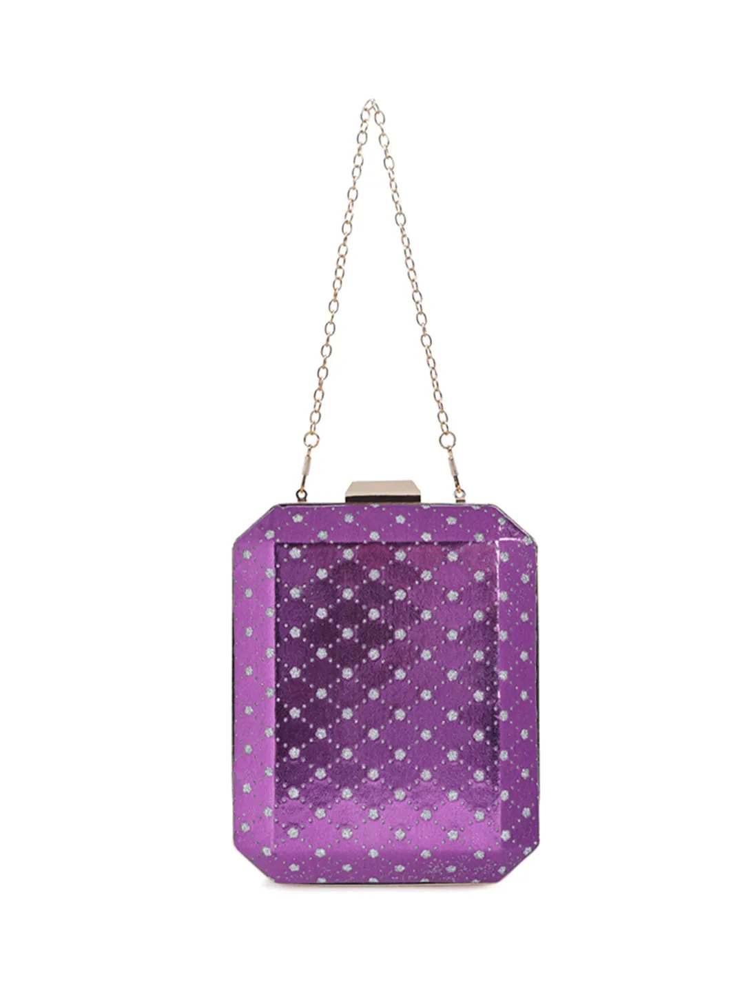 Metallic Cut Out Clutch Bag