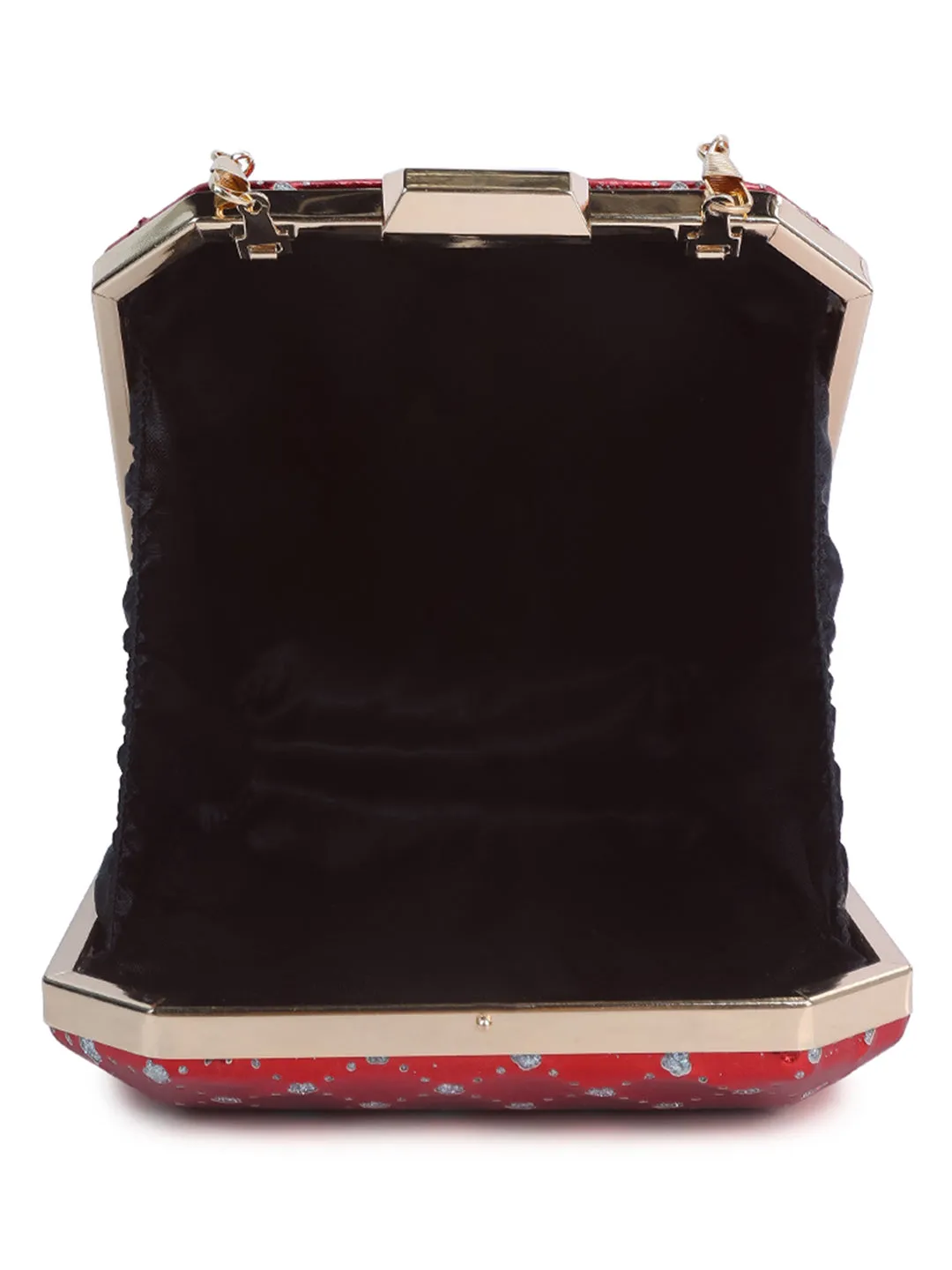 Metallic Cut Out Clutch Bag