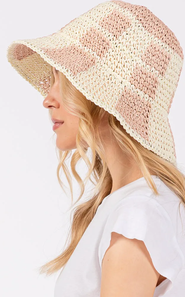 MH0224 COLOR BLOCKED TWO TONE BUCKET HAT