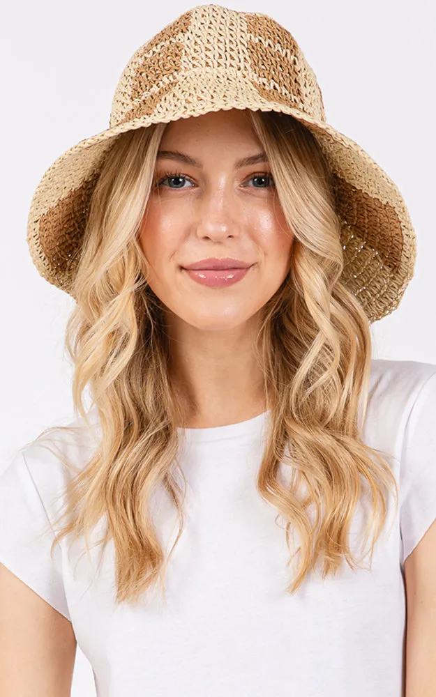 MH0224 COLOR BLOCKED TWO TONE BUCKET HAT