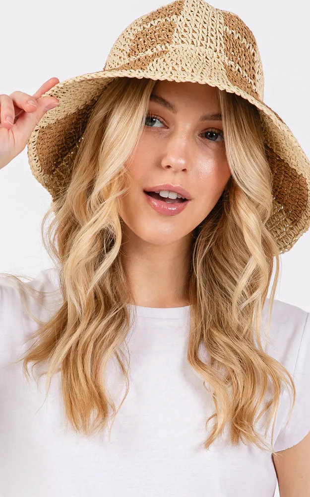MH0224 COLOR BLOCKED TWO TONE BUCKET HAT